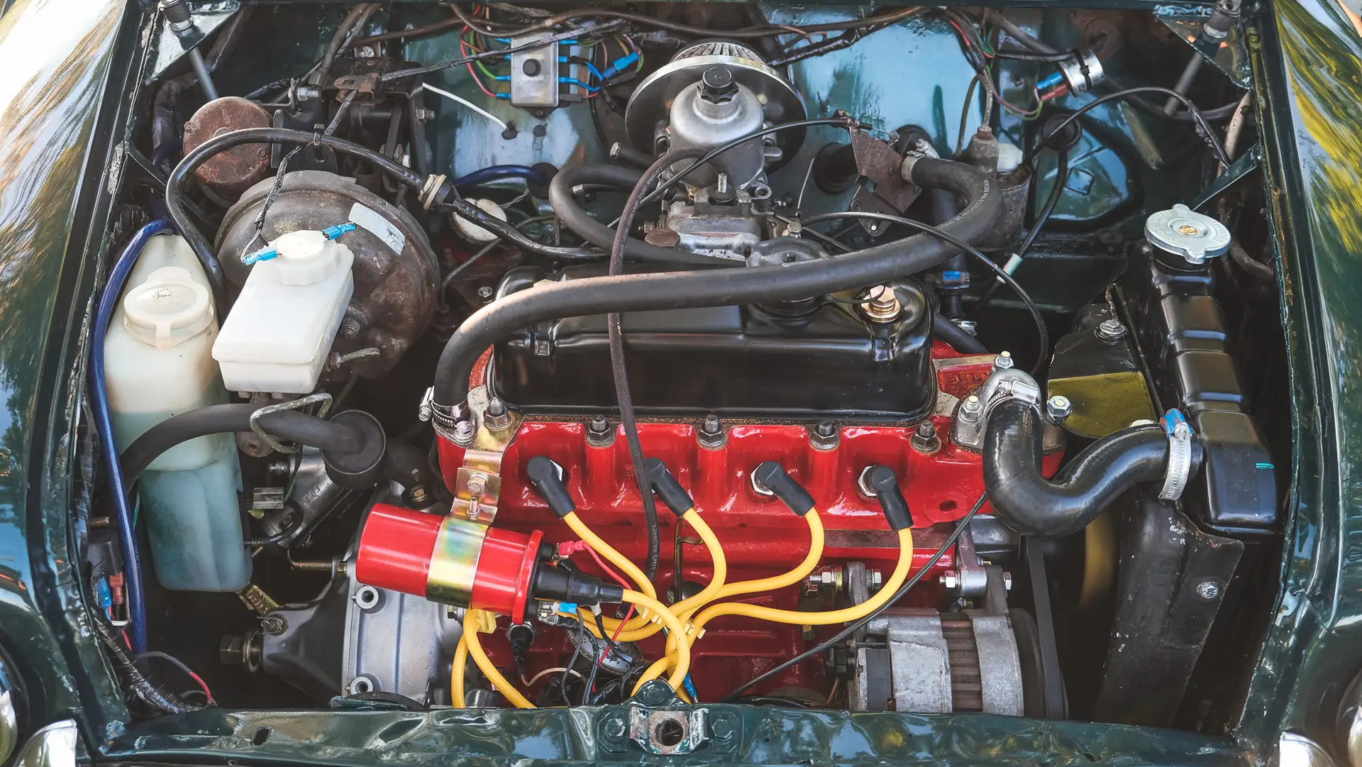 A look under the hood of the Brooks motors Mini Cooper S